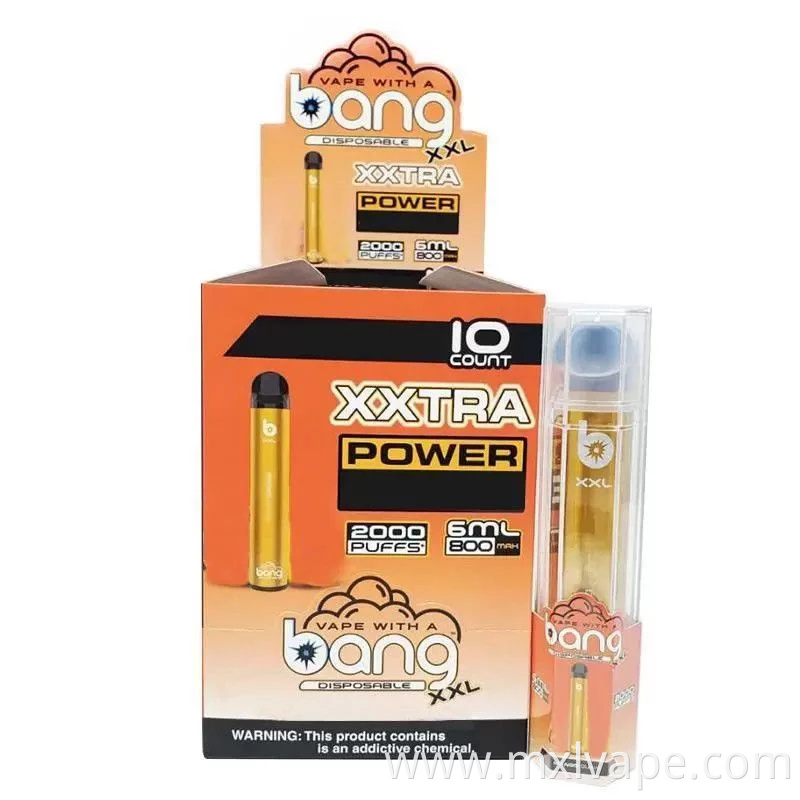 Disposable Pod 2000 Puffs Bang XXL with 24 Flavors Electronic Cigarette